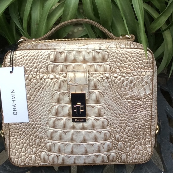 Brahmin Womens Leather Handbag  Tan Size-9" x 8" x 3". - Picture 2 of 9